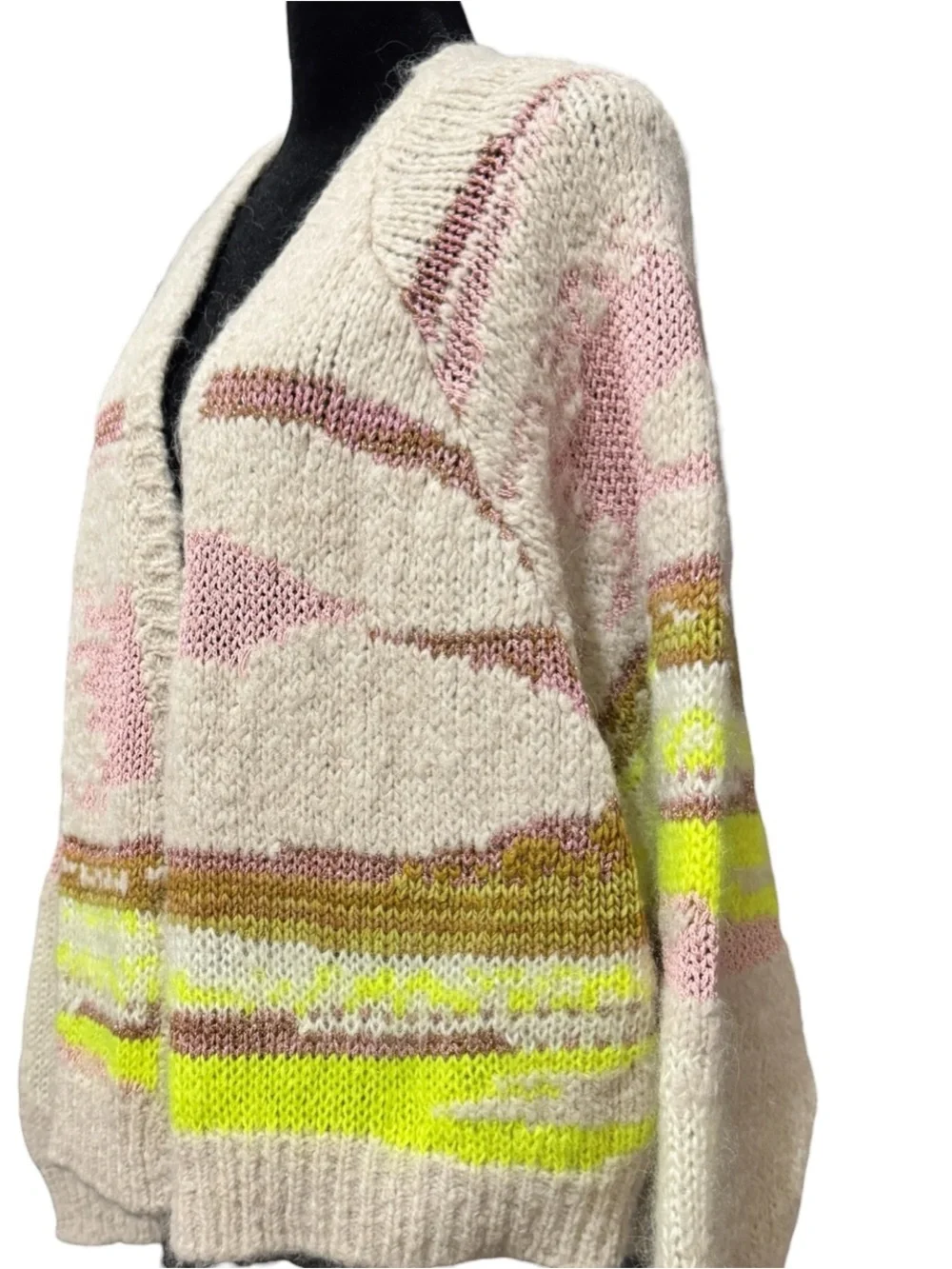 Pilcro Anthropologie Oversized Open Front Cardigan Sweater Large XL NWT - Picture 9 of 13